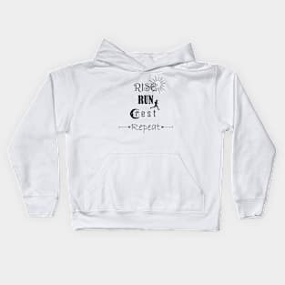 Rise, Rest, Run, Repeat Kids Hoodie